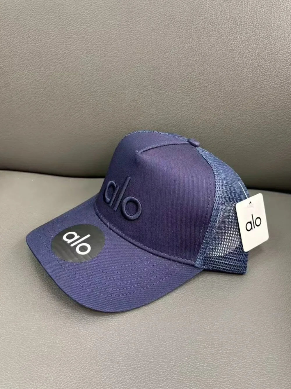 ALO Yoga District Trucker Hat Navy Color 💙Simple Sports Cap